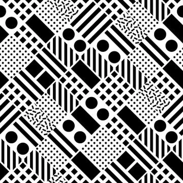 Colorful bold bright seamless pattern Illustrazione stock