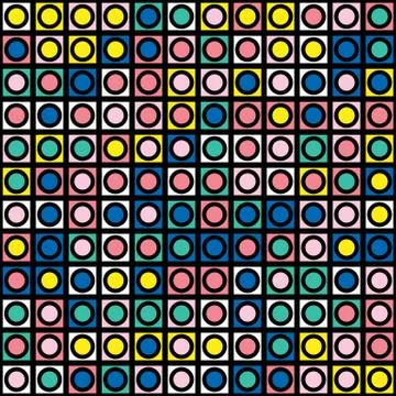 Colorful bold bright seamless pattern Stock Illustration