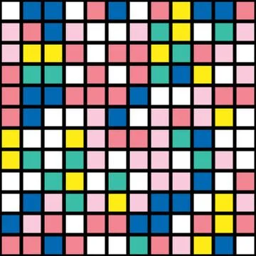 Colorful bold bright seamless pattern Stock Illustration