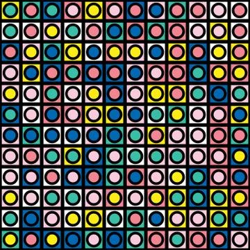 Colorful bold bright seamless pattern Stock Illustration