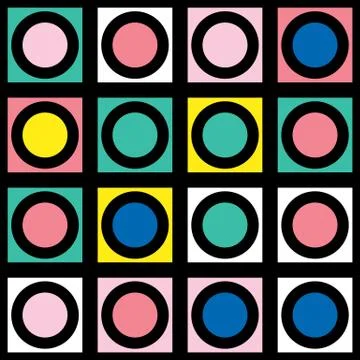 Colorful bold bright seamless pattern Stock Illustration