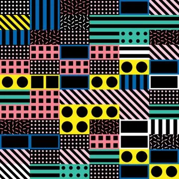 Colorful bold bright seamless pattern Stock Illustration
