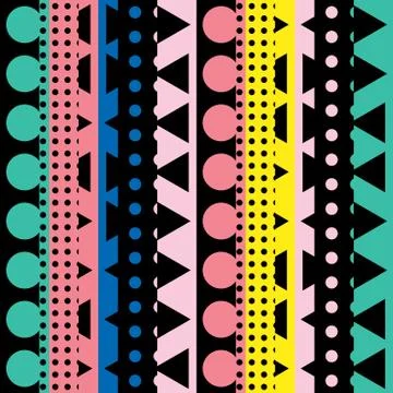 Colorful bold bright seamless pattern Stock-Illustration
