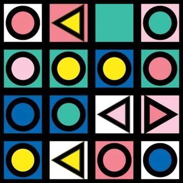 Colorful bold bright seamless pattern Stock Illustration