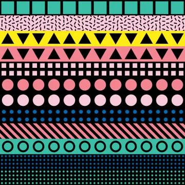 Colorful bold bright seamless pattern Stock Illustration