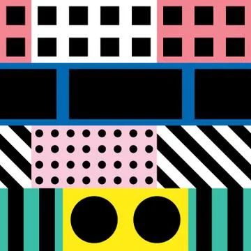 Colorful bold bright seamless pattern Stock Illustration