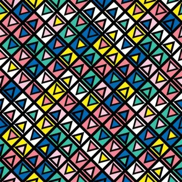 Colorful bold bright seamless pattern Stock Illustration