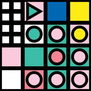 Colorful bold bright seamless pattern Stock Illustration