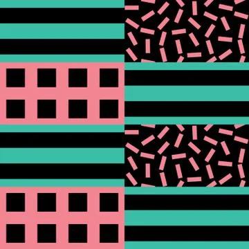 Colorful bold bright seamless pattern Stock Illustration