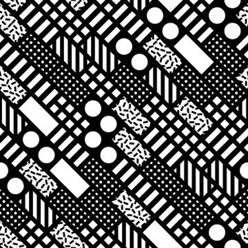 Colorful bold bright seamless pattern Stock Illustration