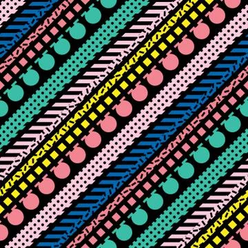 Colorful bold bright seamless pattern Stock-Illustration