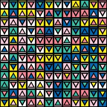 Colorful bold bright seamless pattern Stock Illustration