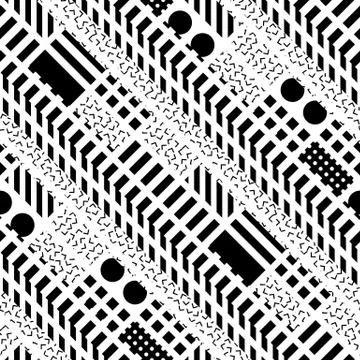 Colorful bold bright seamless pattern Illustrazione stock