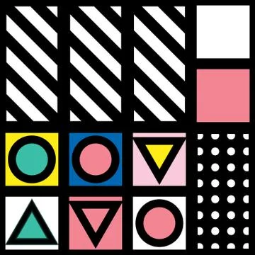 Colorful bold bright seamless pattern Stock Illustration