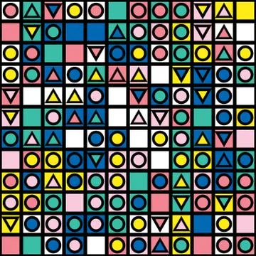 Colorful bold bright seamless pattern Stock Illustration