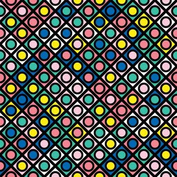 Colorful bold bright seamless pattern Stock Illustration