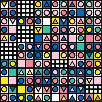 Colorful bold bright seamless pattern Stock Illustration