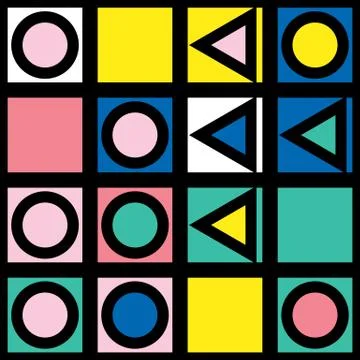 Colorful bold bright seamless pattern Ilustración de archivo