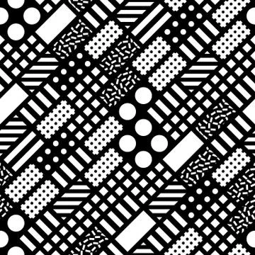 Colorful bold bright seamless pattern Stock Illustration