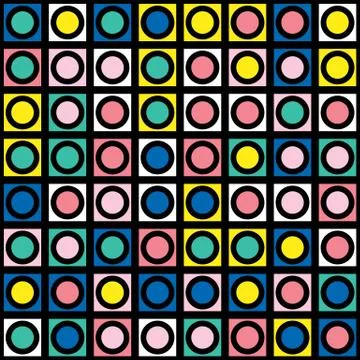 Colorful bold bright seamless pattern Stock Illustration