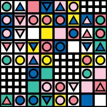 Colorful bold bright seamless pattern Illustrazione stock