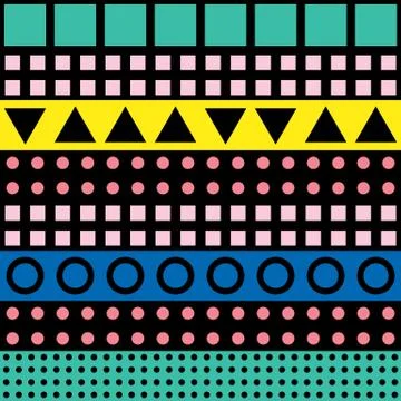 Colorful bold bright seamless pattern イラスト素材