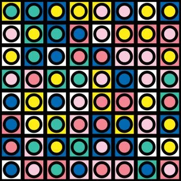 Colorful bold bright seamless pattern Stock Illustration