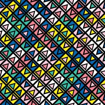 Colorful bold bright seamless pattern Stock Illustration