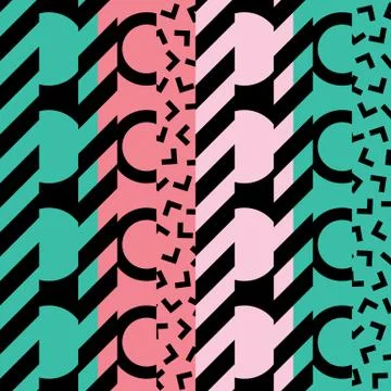 Colorful bold bright seamless pattern Stock Illustration