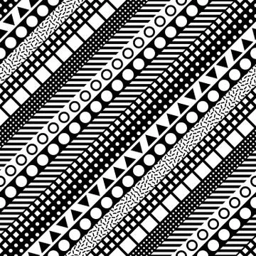 Colorful bold bright seamless pattern Stock Illustration
