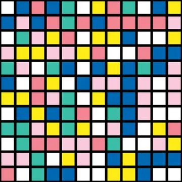 Colorful bold bright seamless pattern Illustrazione stock