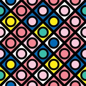 Colorful bold bright seamless pattern Stock Illustration