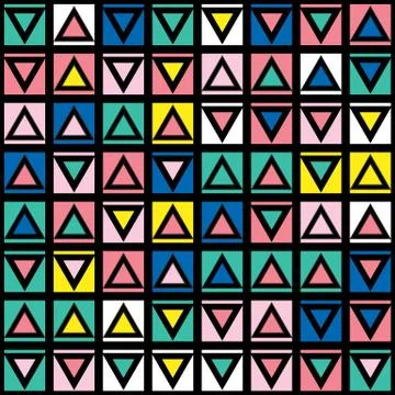 Colorful bold bright seamless pattern Stock Illustration