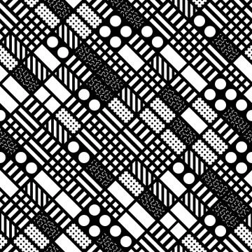 Colorful bold bright seamless pattern Stock Illustration