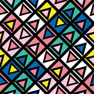 Colorful bold bright seamless pattern Stock Illustration