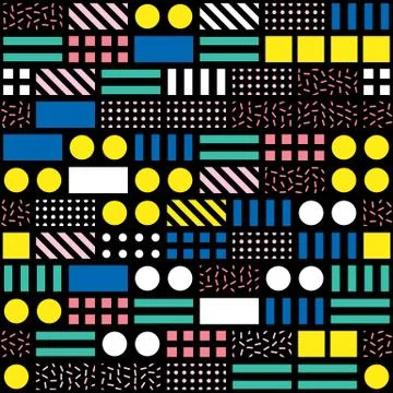 Colorful bold bright seamless pattern Stock Illustration