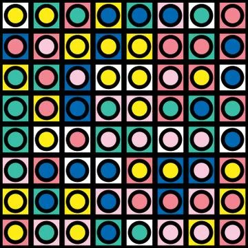 Colorful bold bright seamless pattern Stock Illustration