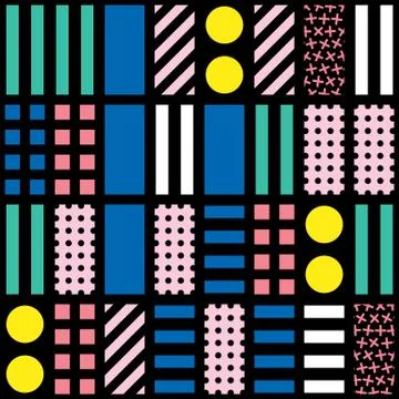 Colorful bold bright seamless pattern Stock Illustration