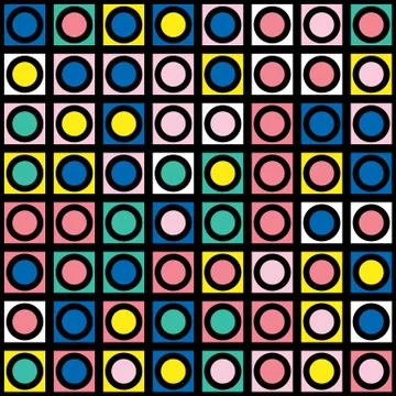 Colorful bold bright seamless pattern Illustrazione stock
