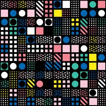 Colorful bold bright seamless pattern Stock-Illustration