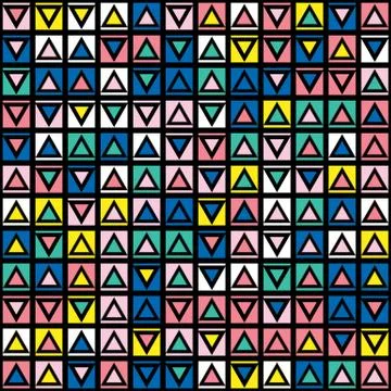 Colorful bold bright seamless pattern Stock Illustration