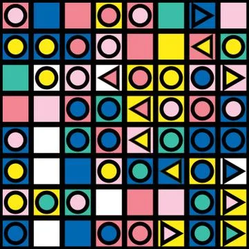Colorful bold bright seamless pattern Stock Illustration
