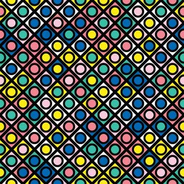 Colorful bold bright seamless pattern Stock Illustration