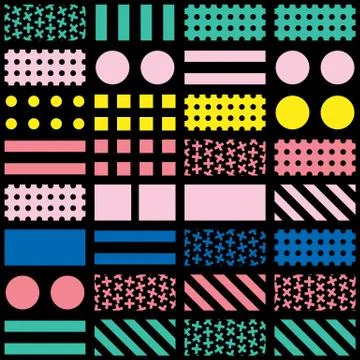 Colorful bold bright seamless pattern Ilustración de archivo