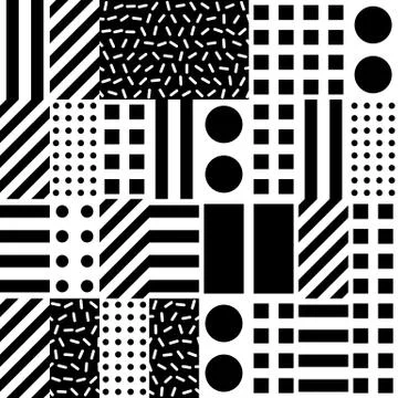 Colorful bold bright seamless pattern Stock Illustration