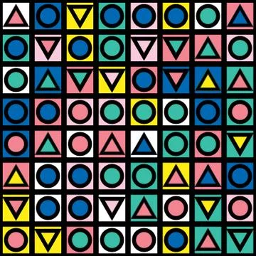 Colorful bold bright seamless pattern Stock Illustration