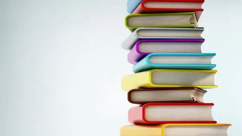 Colorful book stack with copyspace Illustrazione stock