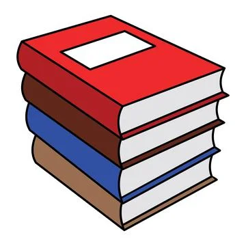 Colorful books stack Stock Illustration