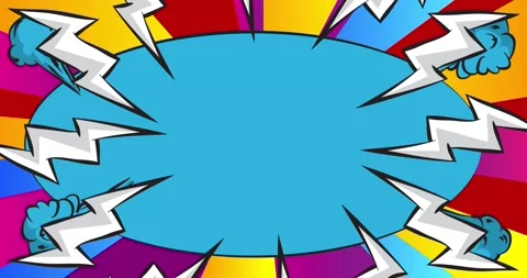 Colorful Booming Comic Book Background Stock Footage 168849534
