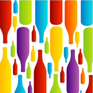 Colorful Bottle background Stock Illustration
